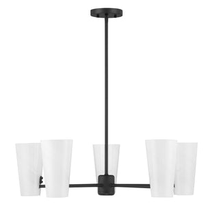 5-Light Chandelier in Matte Black
