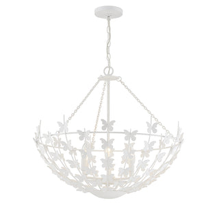 Birch 6-Light Pendant in Bisque White