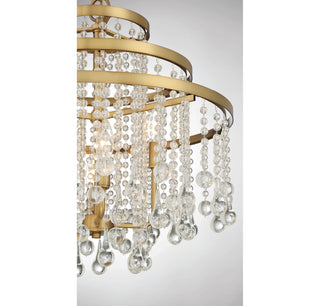 Luna 4-Light Chandelier in Warm Brass