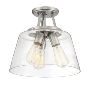 Calhoun 3-Light Ceiling Light in Satin Nickel