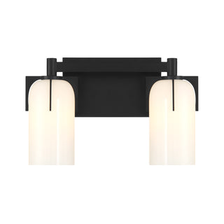Caldwell 2-Light Bathroom Vanity Light in Matte Black