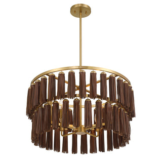 Aquitane 4-Light Pendant in Warm Brass