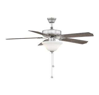 52" 2-Light Ceiling Fan in Brushed Nickel