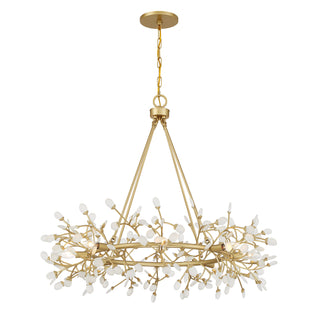 Once 8-Light Chandelier in Spun Gold by Breegan Jane