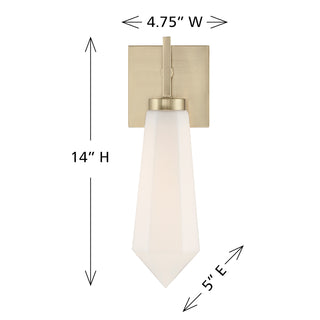 Leland 1-Light Wall Sconce in Noble Brass by Dann Foley