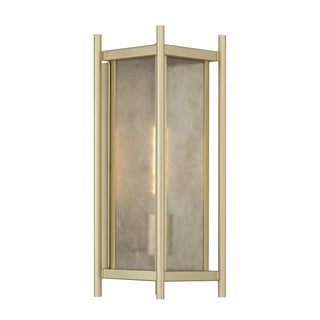 Jacobs 1-Light Outdoor Wall Lantern in Serene Brass