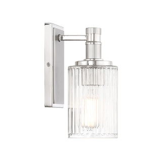 Concord 1-Light Wall Sconce in Silver and Polished Nickel