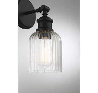 1-Light Wall Sconce in Matte Black