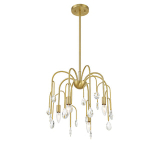 Anholt 4-Light Convertible Semi-Flush or Pendant in Noble Brass