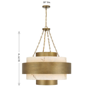 Davenport 8-Light Pendant in Antique Patina