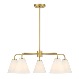 Blair 5-Light Chandelier in Warm Brass