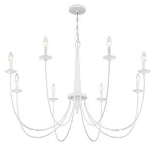 Stonecrest 8-Light Chandelier in Bisque White