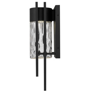 2 Step 15 Inch Outdoor Wall Sconce in Sand Black Finish