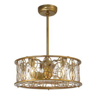 Snowden 5-Light LED Fan D'Lier in Burnished Brass