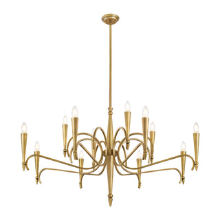 Tremont 12-Light Chandelier in Riviera Brass