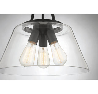Calhoun 3-Light Pendant in Matte Black