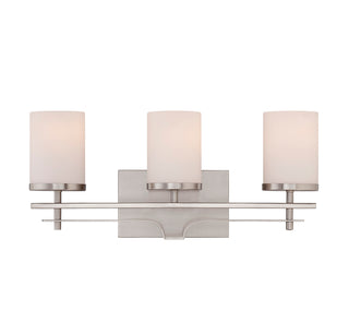 Colton 3-Light Bathroom Vanity Light in Satin Nickel