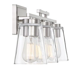 Calhoun 3-Light Bathroom Vanity Light in Satin Nickel