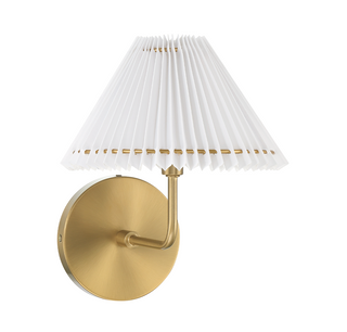 1-Light Wall Sconce in Natural Brass