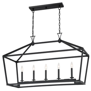 Townsend 5-Light Linear Chandelier in Matte Black