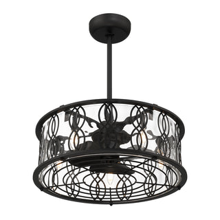 Snowden 5-Light LED Fan D'Lier in Matte Black