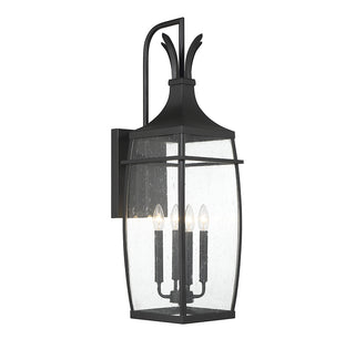 Montpelier 4-Light Outdoor Wall Lantern in Matte Black