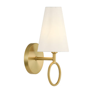 Wilkes 1-Light Wall Sconce in Warm Brass by Dann Foley