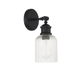 1-Light Wall Sconce in Matte Black