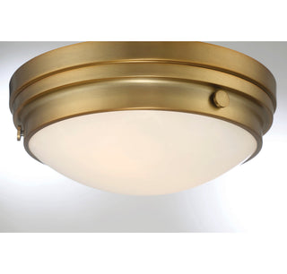 Lucerne 2-Light Ceiling Light in Warm Brass