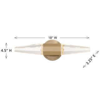 Beaumont LED Bathroom Vanity Light in Noble Brass