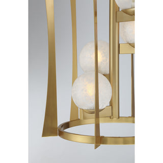 Darien 4-Light Pendant in Warm Brass