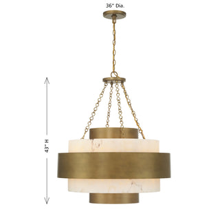 Davenport 6-Light Pendant in Antique Patina