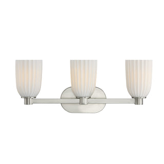 Baldwin 3-Light Bathroom Vanity Light in Satin Nickel
