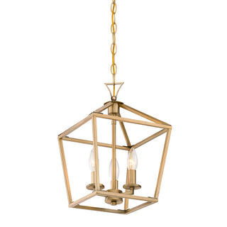 Townsend 3-Light Pendant in Warm Brass