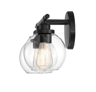 Carson 2-Light Bathroom Vanity Light in Matte Black