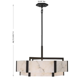 Orleans 6-Light Pendant in Black Cashmere