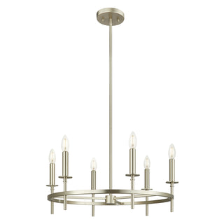 6-Light Chandelier in Brushed Nickel