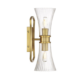 Bennington 2-Light Wall Sconce in Warm Brass