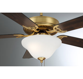 52" 2-Light Ceiling Fan in Natural Brass