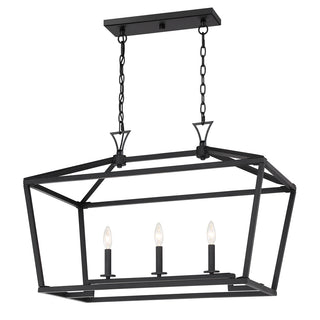 Townsend 3-Light Linear Chandelier in Matte Black
