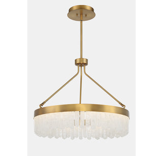 Landon LED Pendant in Warm Brass