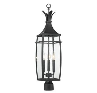 Montpelier 3-Light Outdoor Post Lantern in Matte Black