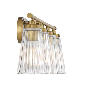 Chantilly 4-Light Bathroom Vanity Light in Warm Brass