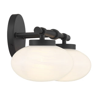 Barrow 2-Light Bathroom Vanity Light in Matte Black