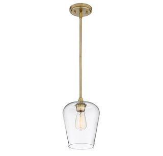 Octave 1-Light Pendant in Warm Brass