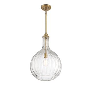 Brandon 1-Light Pendant in Warm Brass