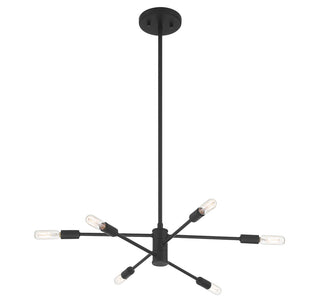 Lyrique 6-Light Chandelier in Matte Black