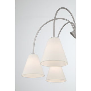 6-Light Chandelier in Brushed Nickel