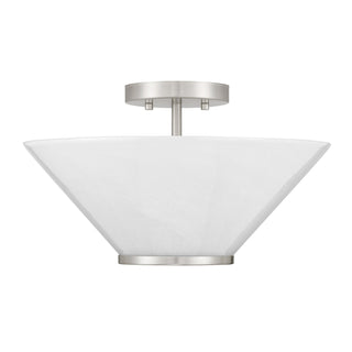 Blair 3-Light Convertible Semi-Flush or Pendant in Satin Nickel