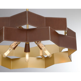 Atherton 5-Light Pendant in Warm Brass
